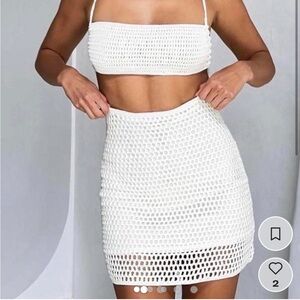 Tiger Mist Crochet Mini Dress